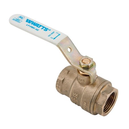 WATTS LF-FBV-3C 1.5 in. Brass Threaded Ball Valve Full Port 4001105